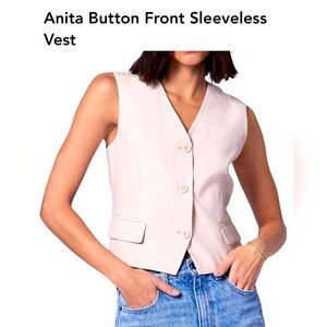 Equipment Anita Button Front Sleeveless Vest Sz 6